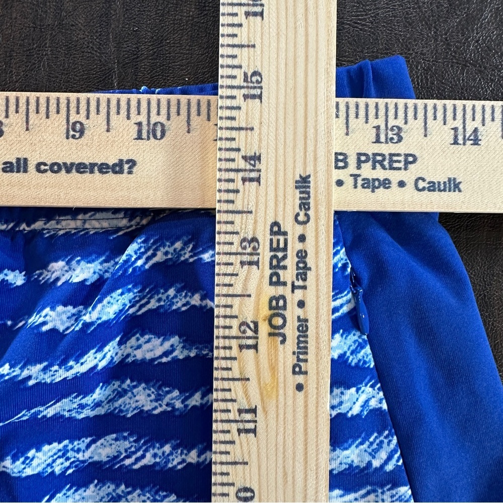 J Mclaughlin Chic Blue Patterned Mini Skort Sz Xs… - image 3